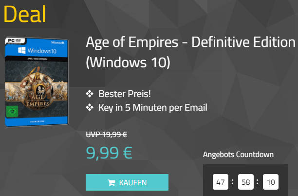 Age of Empires Definitive Edition, Sea of Thieves und mehr im Angebot!
