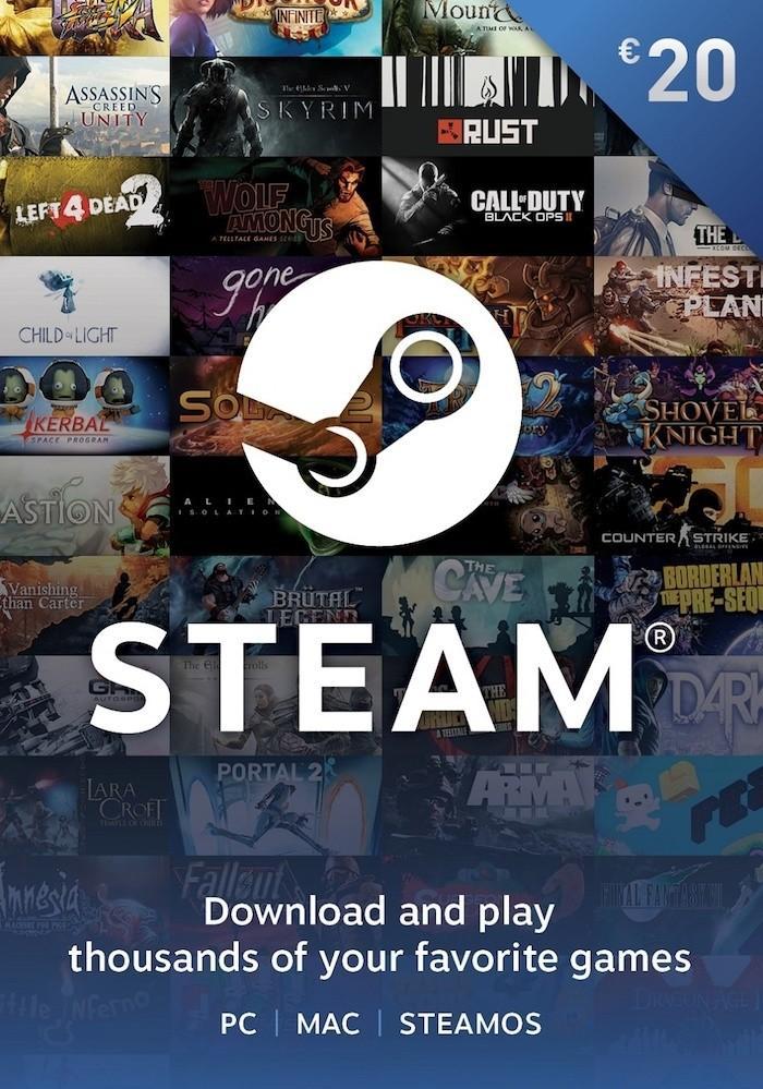 Steam Game Card kaufen - Steam Guthaben kaufen - 20 Euro  Preisvergleich - Planetkey