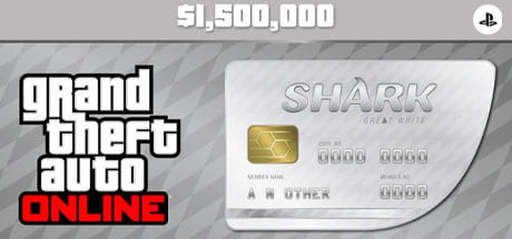 GTA Online Cash Card - 1.500.000 $ - Great White Shark [PS4] 